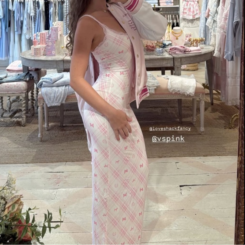 LOVESHACKFANCY PINK MAXI DRESS